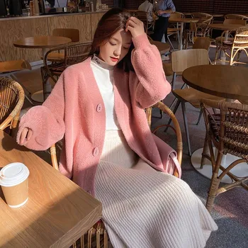 

LANMREM 2020 autumn winter sweater coat for Women loose style Korean style single-breasted fashion knitted cardigan 2A387