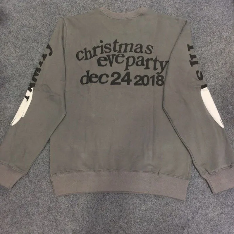KANYE WEST малыш видеть призраков CPFM, принт в виде крыльев, Для Мужчин's Толстовка Crewneck очень странные дела Sudadera Harajuku толстовки