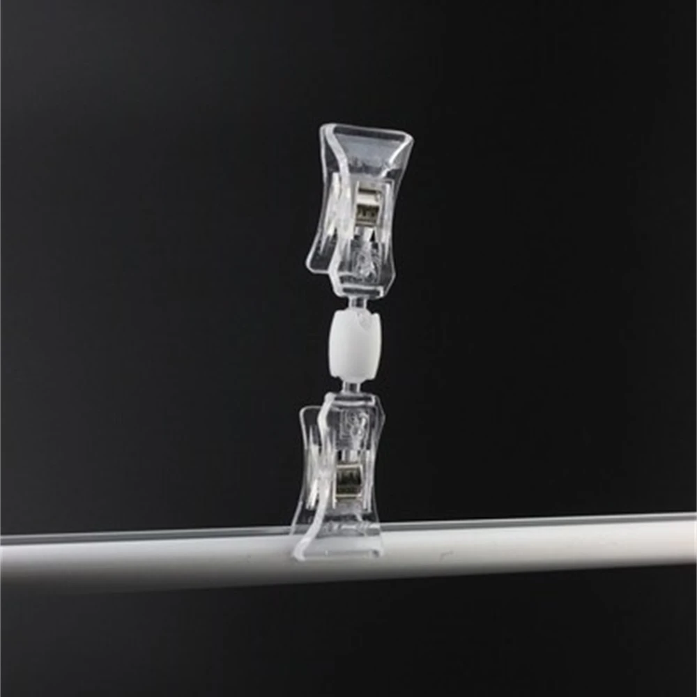 

Clear Plastic Merchandise Sign Paper Memo Card Holder Display Pop Signs Clip Swivel Double Promotion Clips Tag Snap Price Talker