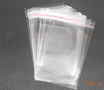 

Beads ! 200 Clear Self Adhesive Seal Plastic Bags 12x8cm