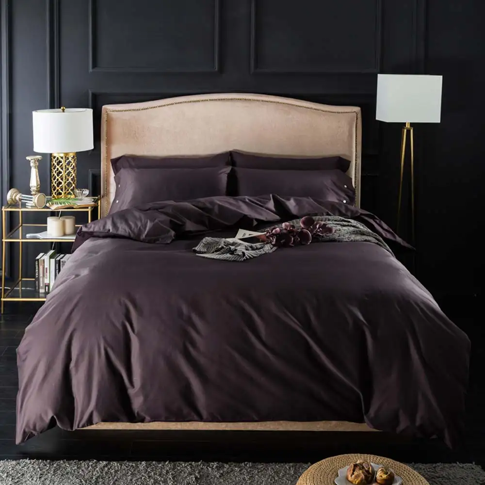 

2019 Nordic Metal Color High Count Cotton Bedlinens Twin Queen King Size Faminly Set Duvet Cover Set Bedding Bedspread