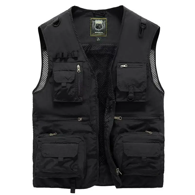 Summer Men's Mesh Quick-dry Tactical Vest Multi-pocket Photographer Fishing Hiking Jacket Tool Sleeveless Outdoor Waistcoat 5x 3