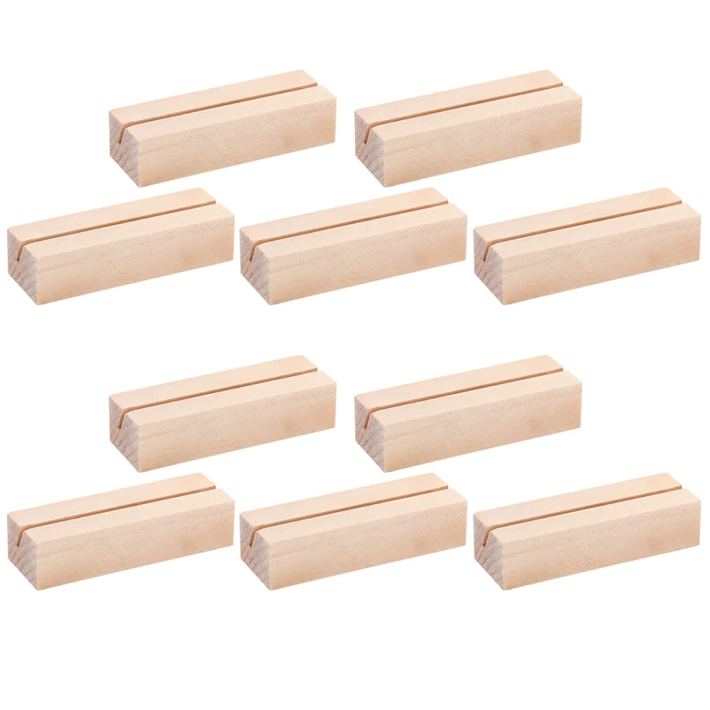 Holder Table Stand Businessdesk Picture Sign Wood Display Business Slot Office Accessory Desktop