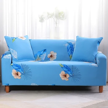 

Printed Sofa Cover High Elastic Sofa Cover Sofa Full Furniture Cover 2 Seat Sofa Cover with Two Pillowcases