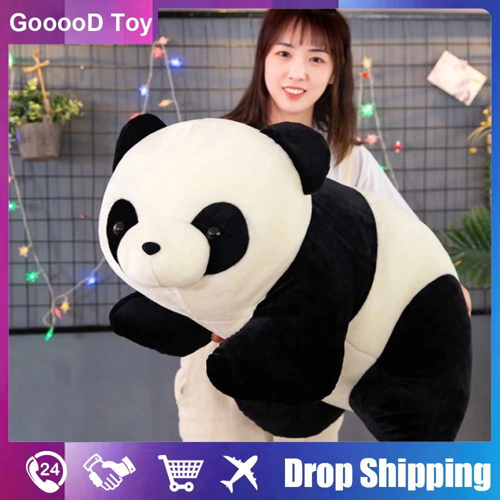 60Cm Large Stuffed Toys Panda Pillow Hugs Plush Soft Toy Decorative Decor Home Kawaii Plushes Chair Cushion Gift To Girlfriend 80cm big unicorn stuffed toys cute plush doll soft plushie sleeping pillow home sofa decor xmas gift to girlfriend children toys