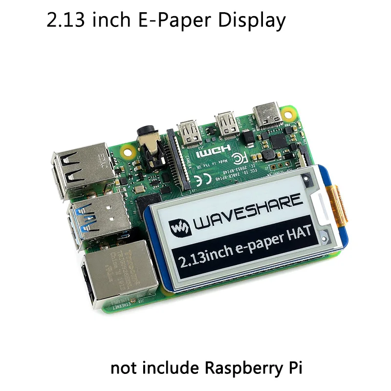 Raspberry Pi 2 13 дюйма E ink дисплей шляпа 250x122 разрешение электронная бумага экран SPI для