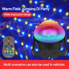 Boule magique en cristal Rgb Ktv, télécommande Usb, ventouse, lumière de scène Disco rotative colorée 