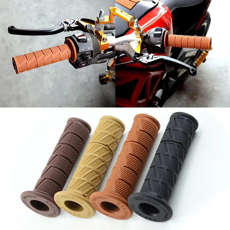 Резиновые ручки мотоциклы резиновая ручка прочный резиновый руль мотоциклы Профессиональный Многоцветный коричневый черный практичный