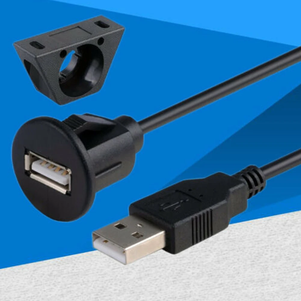 1 м 2 м передача USB 2,0 для ноутбука, автомобильное зарядное устройство, удлинитель панели, звуковая панель, квадратный круглый
