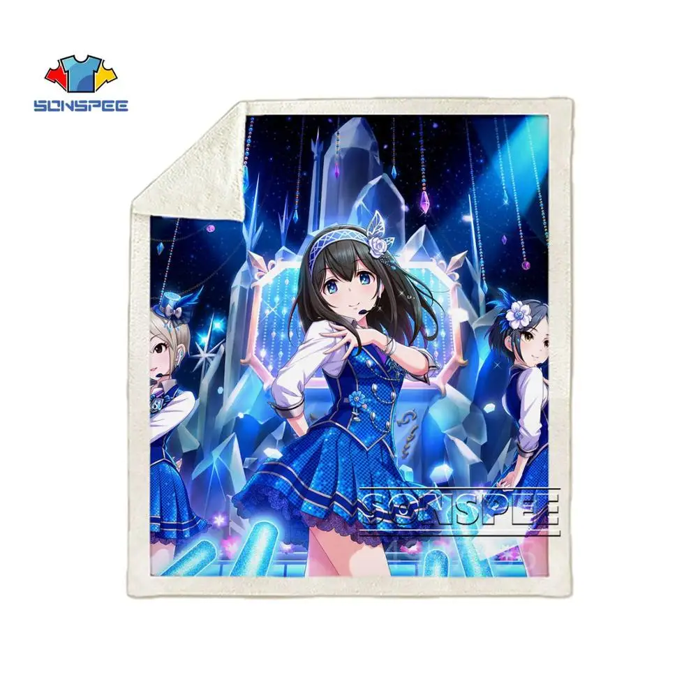 SONSPEE Idol Master Золушка Девушка Дети взрослый 3d принт одеяло Теплый диван одеяло покрывало путешествия постельные принадлежности магазин при фабрике K106 - Цвет: 8