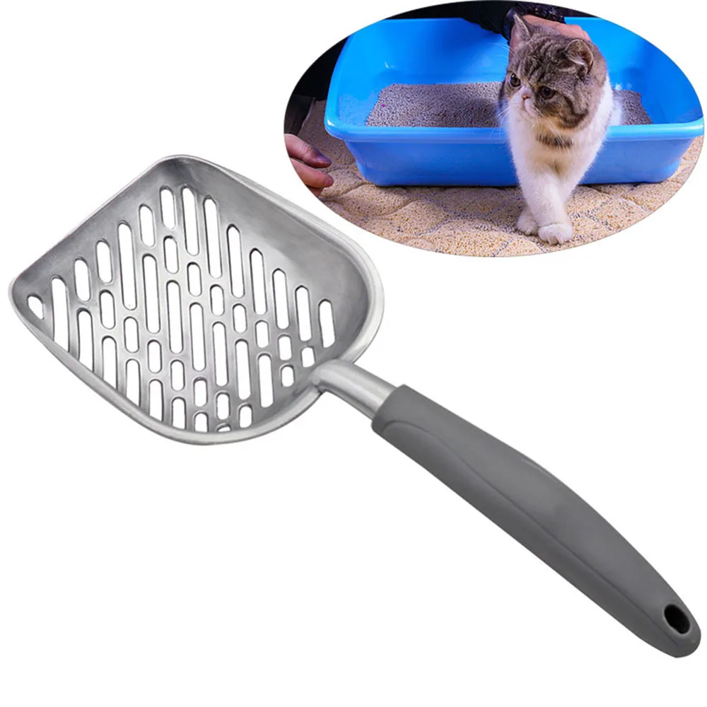 Pet Cat Litter Shovel Scoop Aluminum Alloy Sift Cat Sand Cleaning Pet