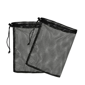 

2 Pcs Nylon Mesh Nets Bag Pouch Golf Tennis Carrying Holder Storage Bags Golf Accessories