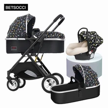 

BETSOCCI Baby stroller can sit, lie down and lightly fold two-way high-view newborn stroller