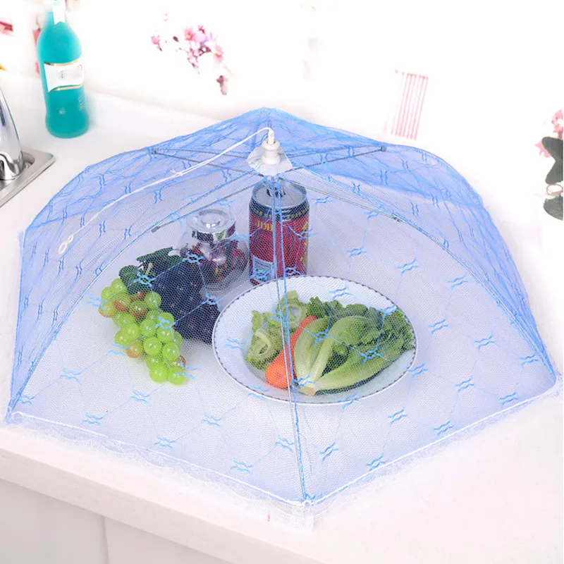 Portable Umbrella Style Food Cover Anti Mosquito Meal Cover Lace Table Home Using Food Kitchen Gadgets Cooking Tools 1PC food cover
