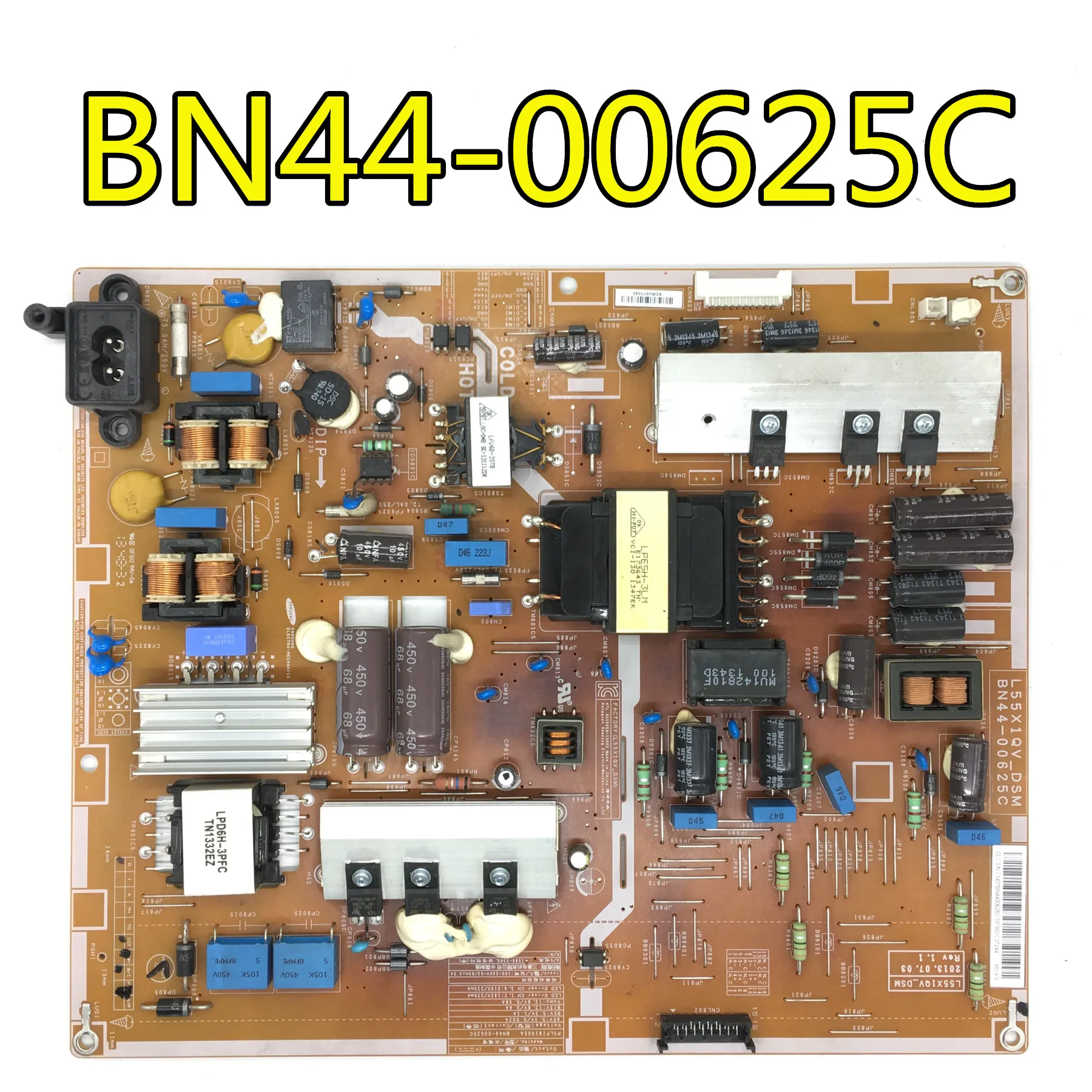 Тест для samgsung UA55F6400AJ L55X1QV_DSM BN44-00625C BN44-00625A BN44-00625B плата питания