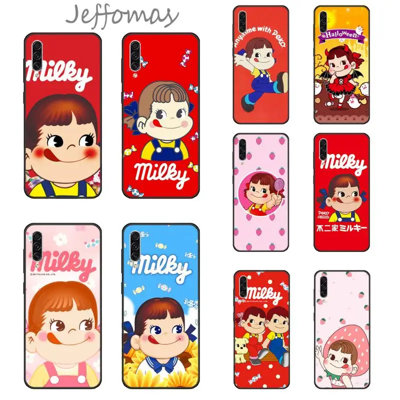 Милый молочный чехол Fujiya Пеко Чан для телефона Samsung Galaxy S5 S6 S7 S8 S9 S10 S10e S20 edge plus lite |