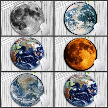 

XGZ Moon Map Pattern Round Mouse Pad Notebook Computer Gaming Mouse Pad Desk Mat 200X200/220x220mm