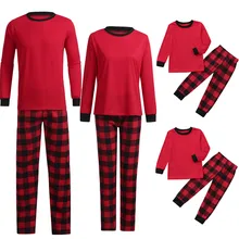 Сексуальная Женская пижама для женщин kigurumi Домашняя одежда семейная мама Рождество домашняя рубашка брюки наборы клетчатая Ночная Пижама h4