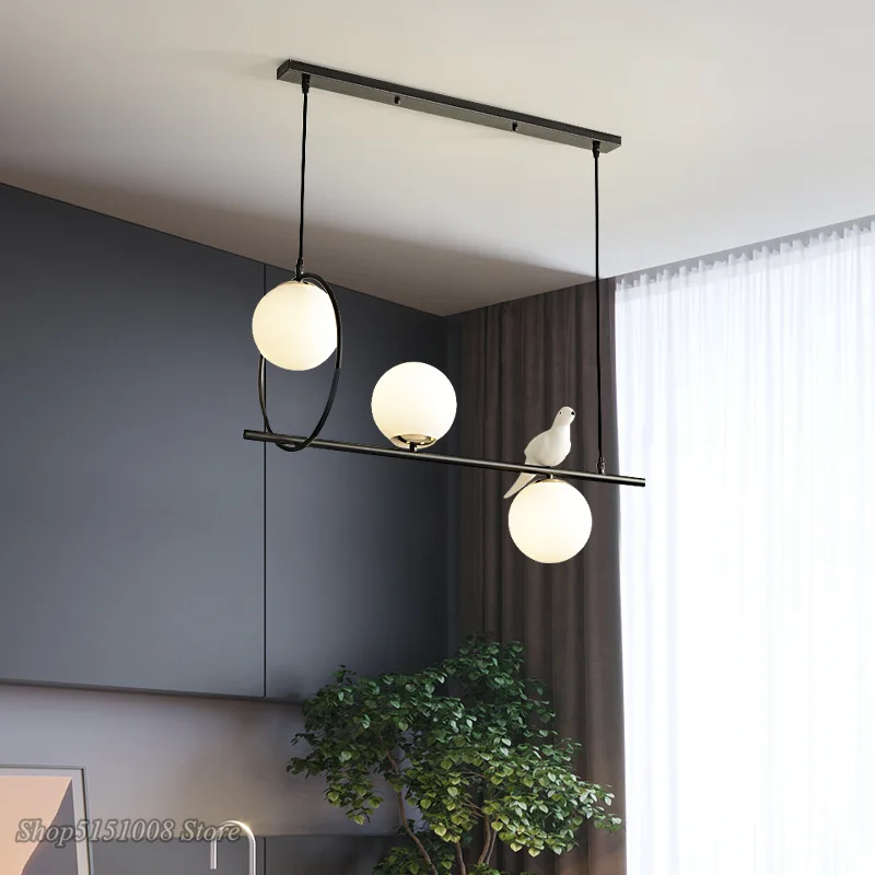 Modern LED Pendant Lights Three Heads Glass Little Bird hanging lamp Nordic Living Room Restaurant Bedroom Deco Lighting Fixture | Освещение