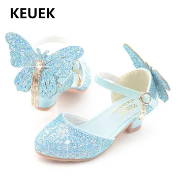 

New Children High Heels Girls Dance Shoes Princess Tassel Pendant Rhinestones Baby Toddler Kids Summer Sandals Student Shoes 03