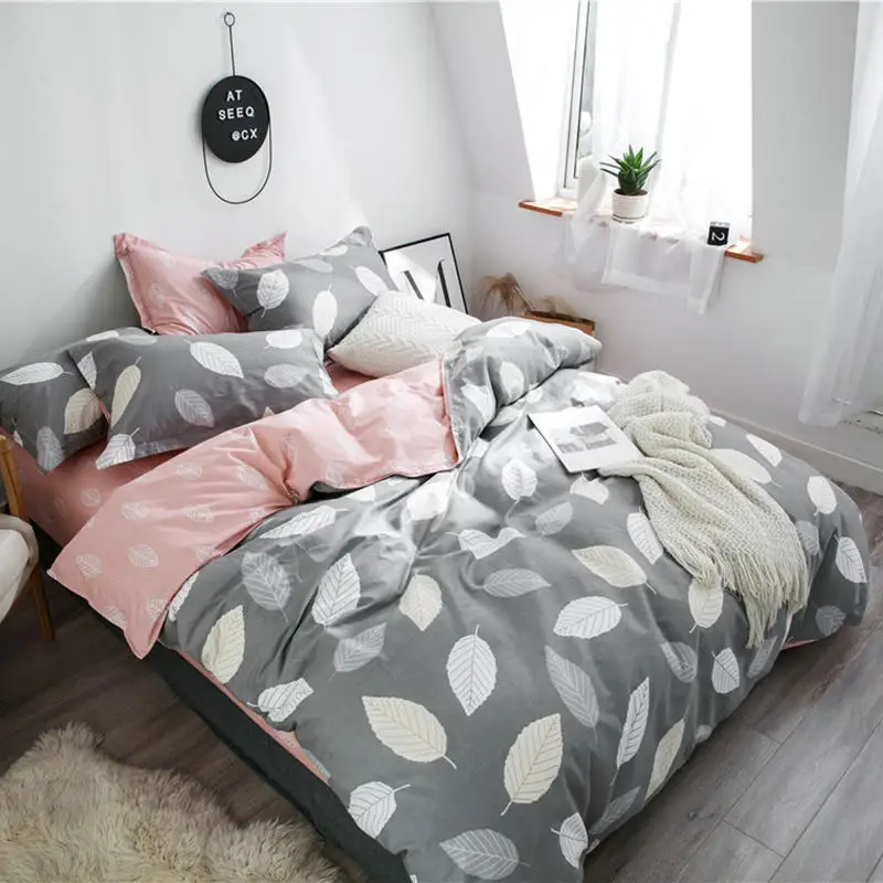 Хлопок Освежающие пододеяльник Монополия постельных принадлежностей бледно-синий с леопардовым принтом Стёганое одеяло крышка 160x210 см/180x220 см/200x230 см/220x240 см