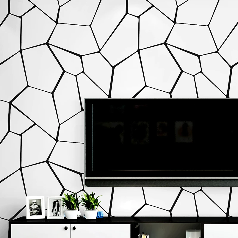 Черно-белая клетчатая ткань в нордическом стиле для магазина одежды кофейни