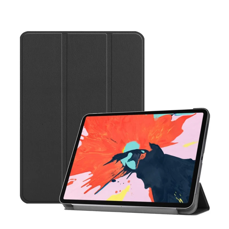 Black MTT чехол для планшета для Apple iPad Pro 12,9 дюймов, тонкий чехол из искусственной кожи с откидной крышкой и подставкой, умный чехол для планшета A1876 A1895 a1983 - Цвет: Black