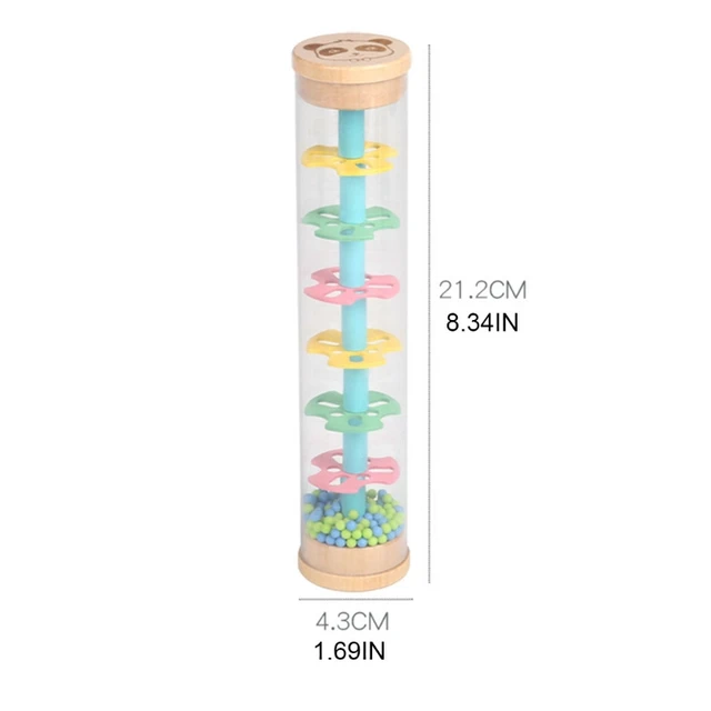 Baby Rainmaker Cylinder Sound Instrument with Bright Colour Rain Stick SoundToys for Baby Infant Toddler D5QA 5