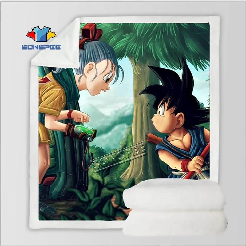Dragon Ball, молодежное постельное белье для путешествий, Супер Saiyan Goku, набивное одеяло с рисунком, покрывало для мальчиков и девочек, дорожное одеяло, квилт для софы - Цвет: 11