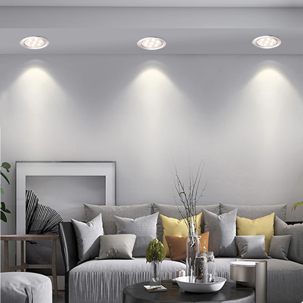 Round Dimmable Downlight 3W/4W/5W/7W/9W/12W/18W LED Downlight Recessed Ceiling Spotlight Embedded High-power Ceiling Spotlight ac85-265V