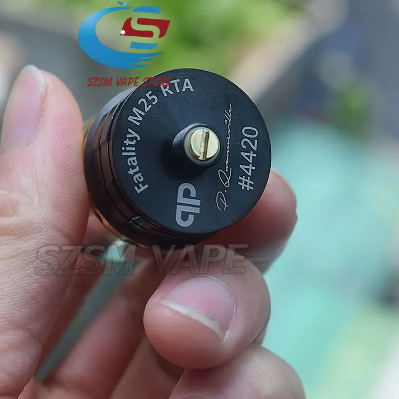 QP Designs fatality m25 rta 4 мл/5,5 мл стеклянный бак 25 мм топ Регулировка воздушного потока Атомайзеры vs Fatality RTA Juggerknot rta GATA RTA