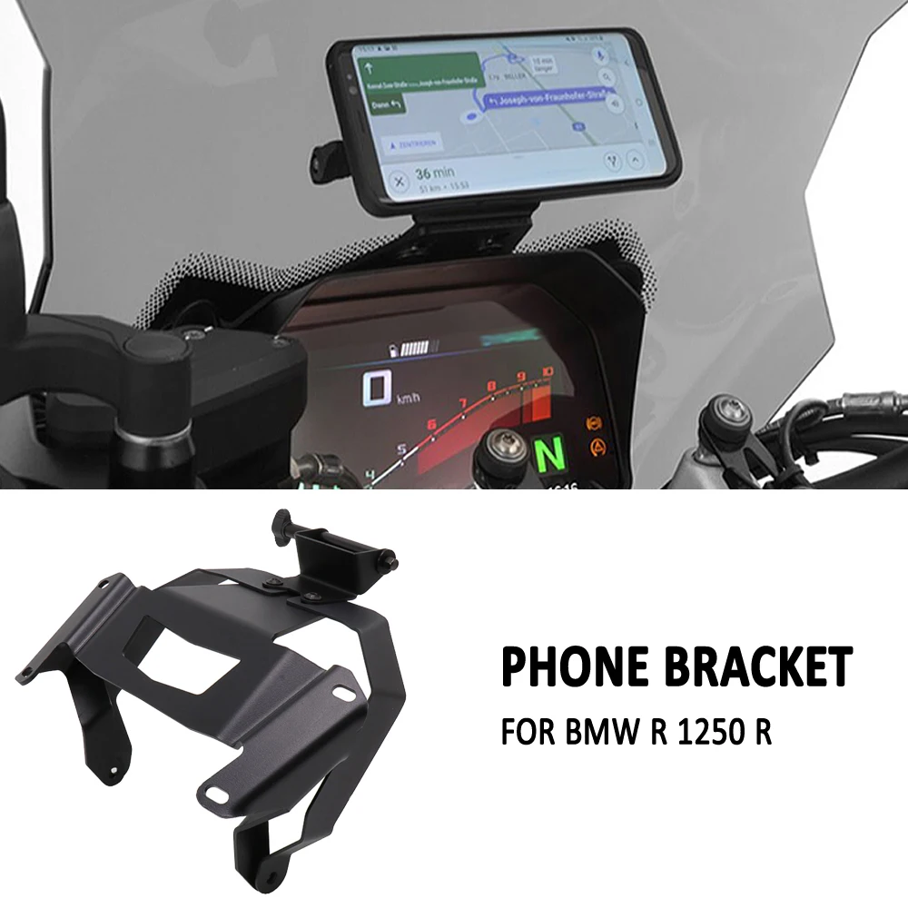 

NEW Motorcycle Phone Holder Stand GPS Navigator Plate Bracket For BMW R1250R R 1250 R