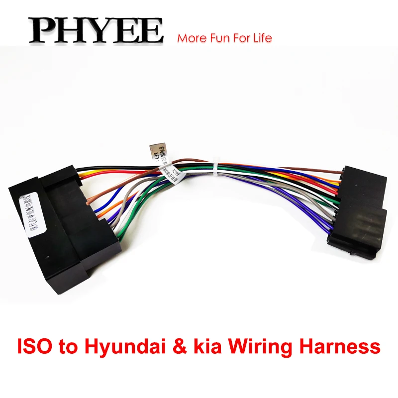 Hyundai Kia ISO Harness Adapter 12V Plug Wires Car Audio Head Unit Universal Cable For Accent Sonata Sportage Rio | Автомобили и