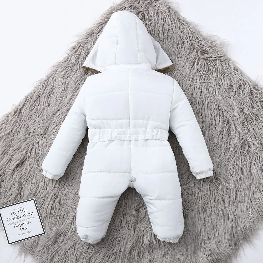 Winter Baby Clothes Infant Baby Boy Girl Romper Jacket Hooded Jumpsuit Warm Thick Coat Outfit New Born Baby Clothes Christmas