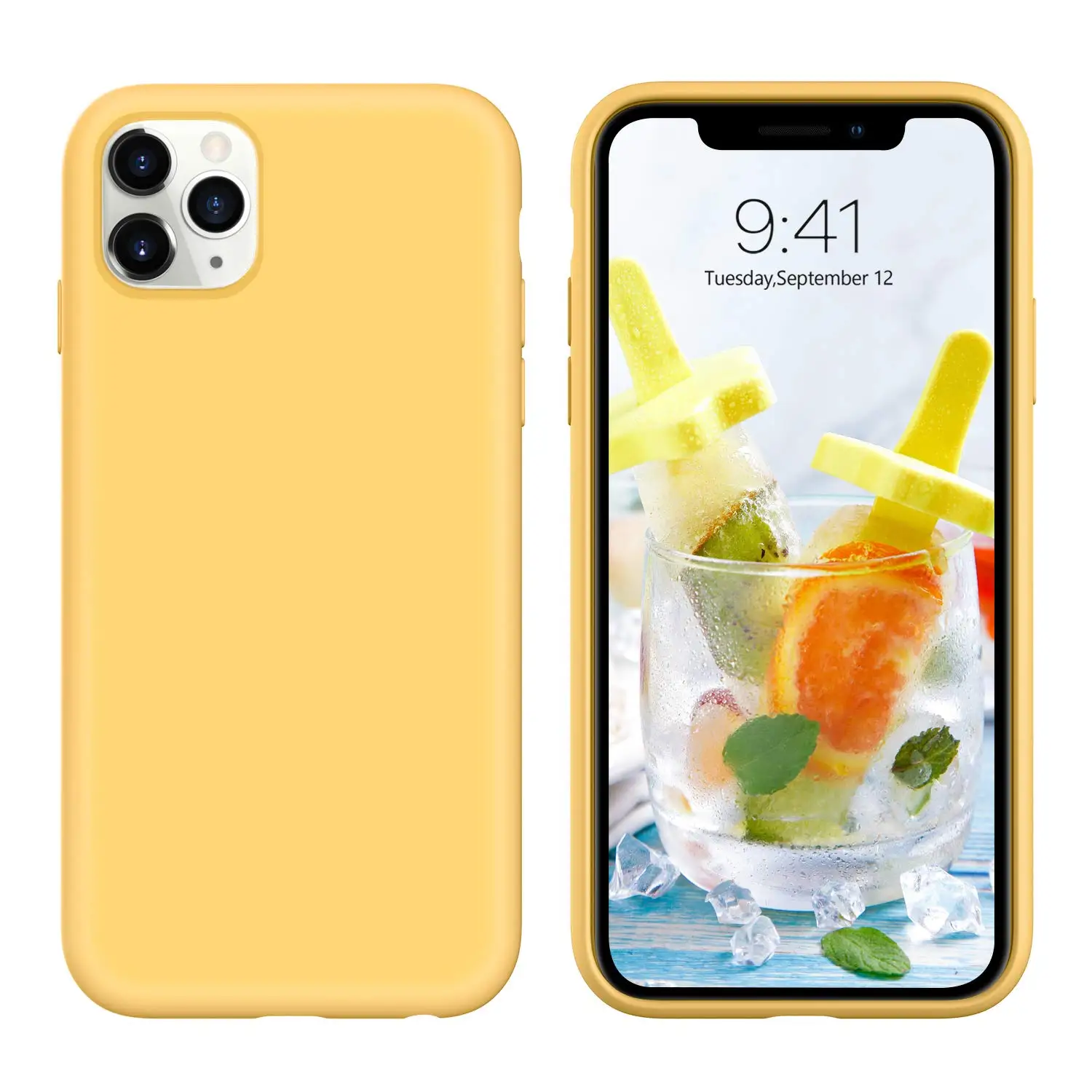 Цвет: желтый Мягкий Жидкий официальный силиконовый чехол для iPhone 11 Pro Max 8 Plus Противоударная задняя крышка для iPhone X XR Xs MAX XS без логотипа - Цвет: Цвет: желтый