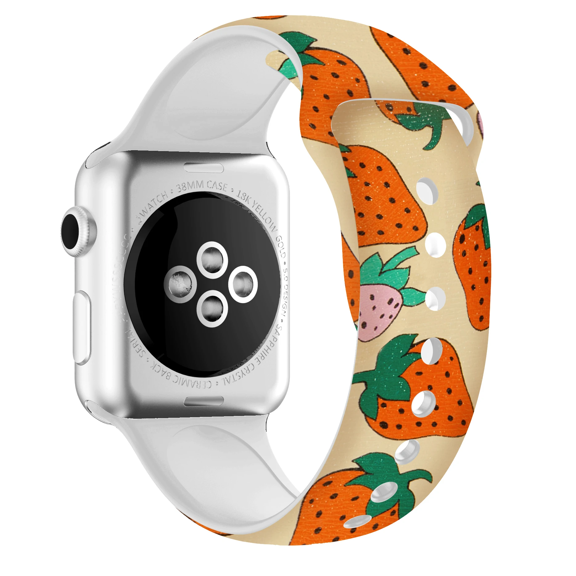 Для Apple watch 5 4 3 2 1 для женщин цветочные полосы 40 мм 44 мм силиконовый ремешок с принтом для iWatch серии 4 3 2 38 мм 42 мм