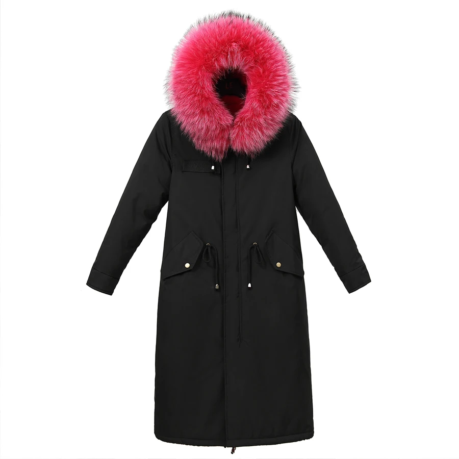 Koop Winterjas vrouwen 2019 Grote bontkraag capuchon omlaag katoen sustans lange jas vrouwelijke parka uitloper plus size jaquetas feminina