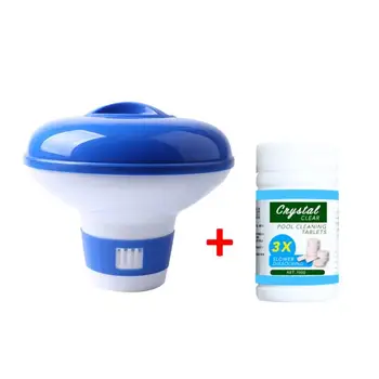 

100Pcs Tablets Disinfection Pills Swimming Pool Chlorine Tablet Instant Effervescent Pipes with Cleaning Floating Pool Dispenser