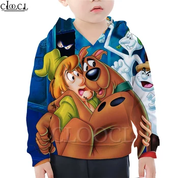 

CLOOCL Fashion Hoodies Sweatshirts Cartoon Anime Hound Scooby Doo 3D Print Children Streetwear Hoodie Baby Boy Casual Tops