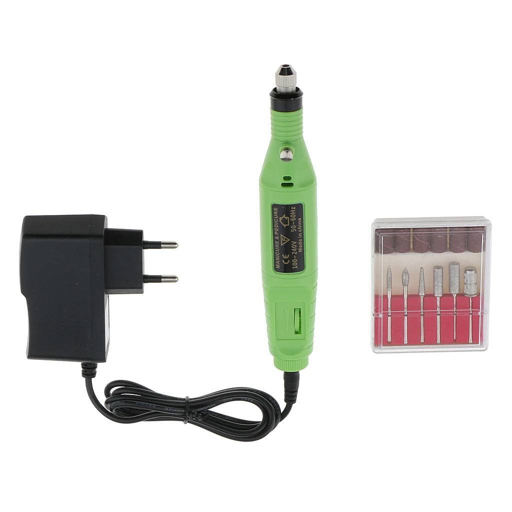 

Salon Electric Nail File Drill Pen Kit Manicure Pedicure Machine Set for Nail Carve Grind Sharpen Sand Polish Drill - EU Plug