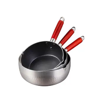 

Nonstick Aluminum Pan with Handle for Gas Stoves Porridge Milk Noodles