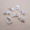 925 sterling silver 10PCS Lot Size S-M-L  Handmade Jewelry Findings 925 Stamped Silver Bail Connector Bale Pinch Clasp Pendant ► Photo 2/4