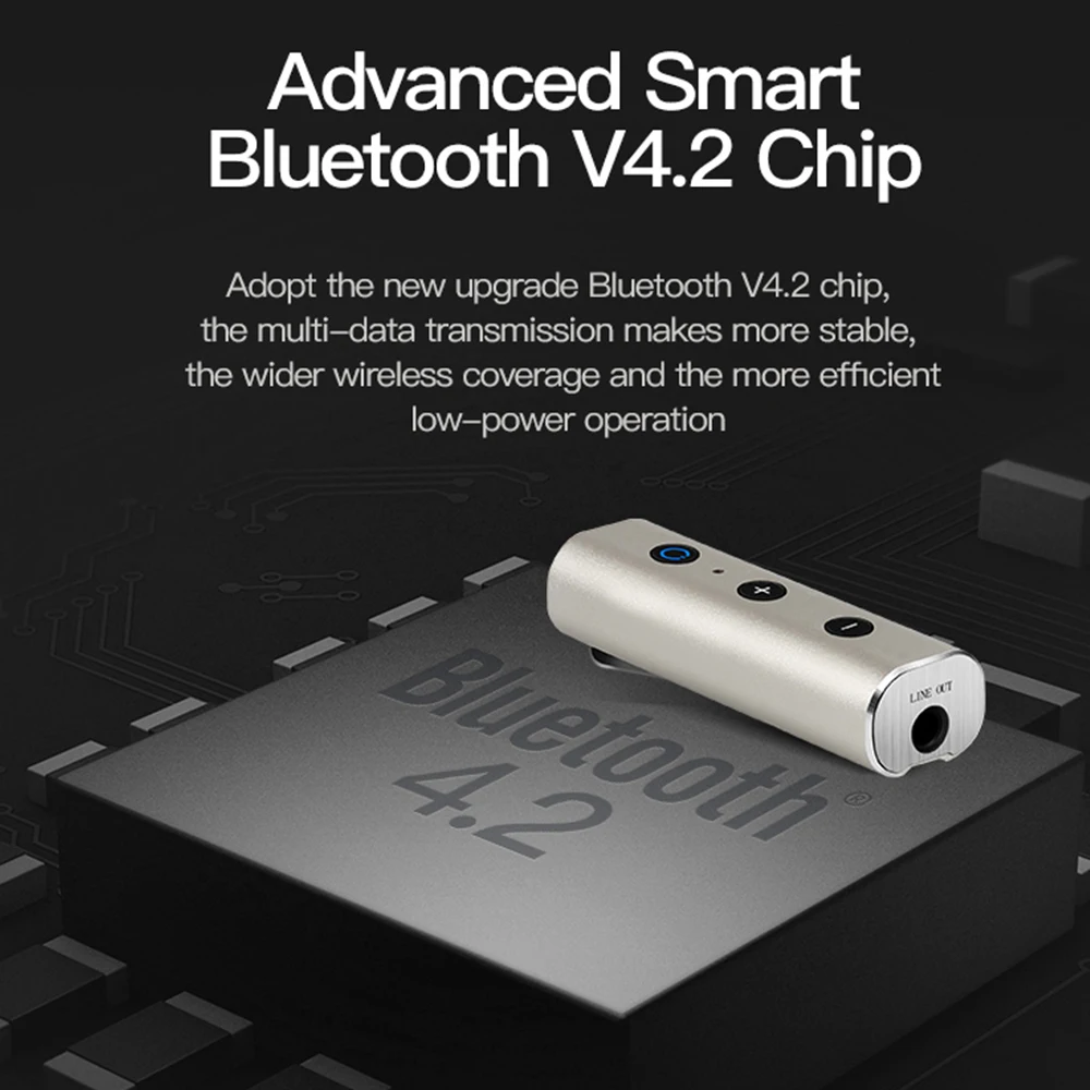Автомобильный музыкальный приемник, беспроводной bluetooth-приемник, умный автомобильный bluetooth-приемник, 3,5 мм, 3,5 мм, Hands-Free, встроенный DSP Mini