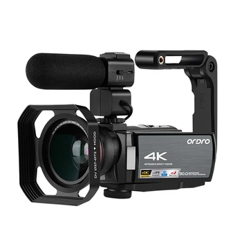 

Video Camera 4K Digital Camcorder Full HD ORDRO AE8 Night Vision wifi 3.0 IPS Touch Screen Filmadora Vlog Camera