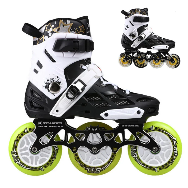 3 Wheel / 4 Wheels Inline Skates Xuanwu Roller Slalom Skate Convert To