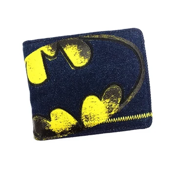 

Jeans Wallet Batman Superman Denim Wallets DC Purse High Quality Men's Wallets With Coin Pocket