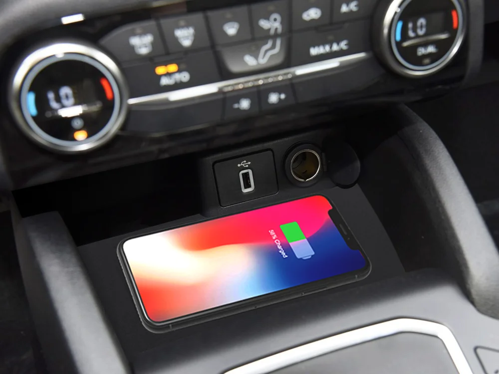 Автомобильное беспроводное зарядное устройство Qi для Ford Focus- для iPhone Xs Max X XR samsung S10 S9 инфракрасный Быстрый держатель телефона