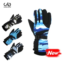 WOSAWE Мужские лыжные перчатки с сенсорным экраном утепленные фланелевые зимние теплые лыжные перчатки для сноуборда ветрозащитные зимние водонепроницаемые дышащие лыжные перчатки