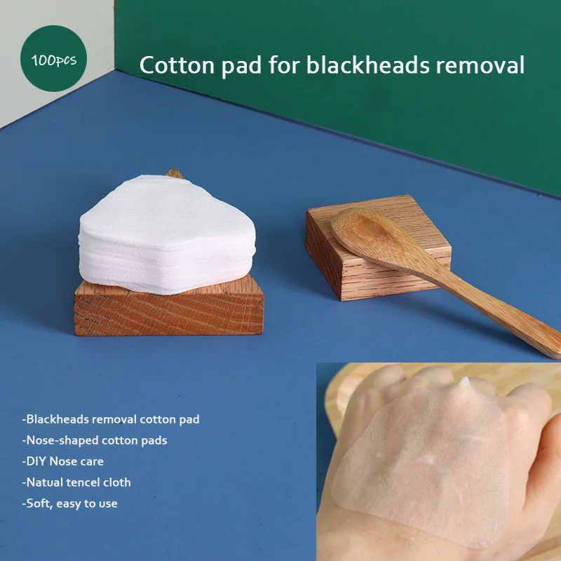 100pcs Disposable Noseshaped Cotton Pads Diy Nose Care Blackheads