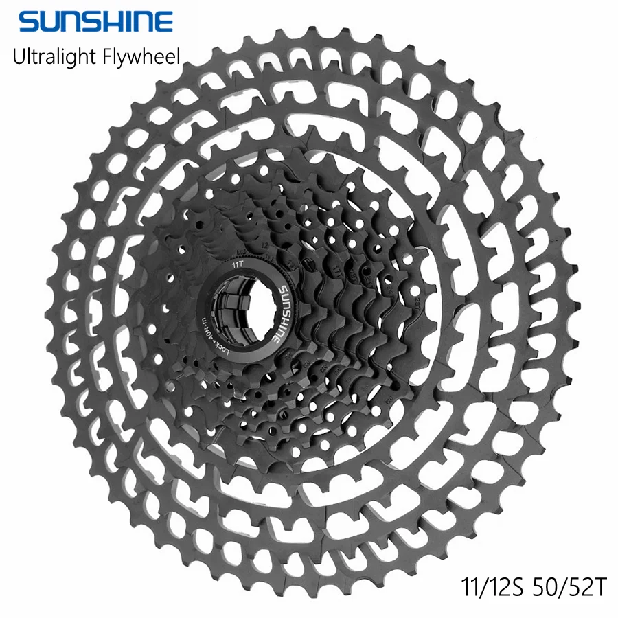 

Велосипедная Сверхлегкая кассета SUNSHINE, маховик для горного велосипеда, 11S, 12 Скоростей, 12 S, 11-50/52T, Звездочка для горного велосипеда, HG